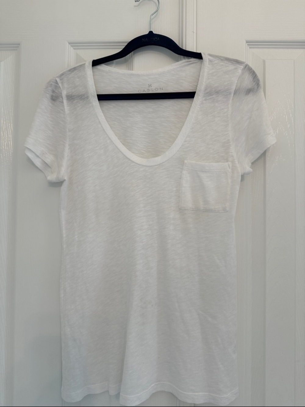 Caslon White Scoop Pocket Short Sleeve Tee